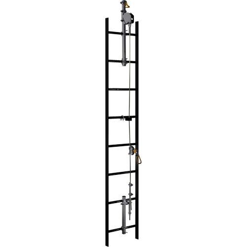 20' Lad-Saf Cable Vertical Safety System, Galvanized Steel Distribution Élite MP