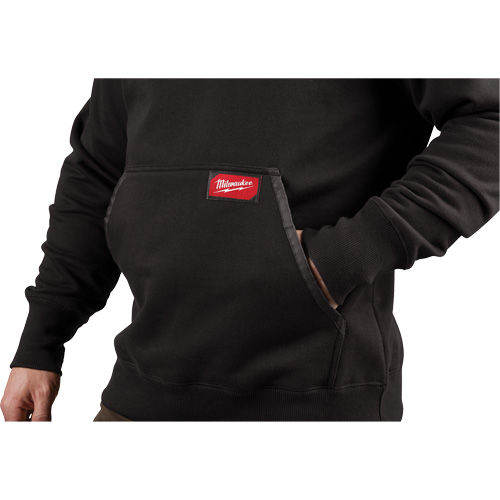 Chandail &agrave; capuchon lourd, Hommes, Petit, Noir Distribution Élite MP