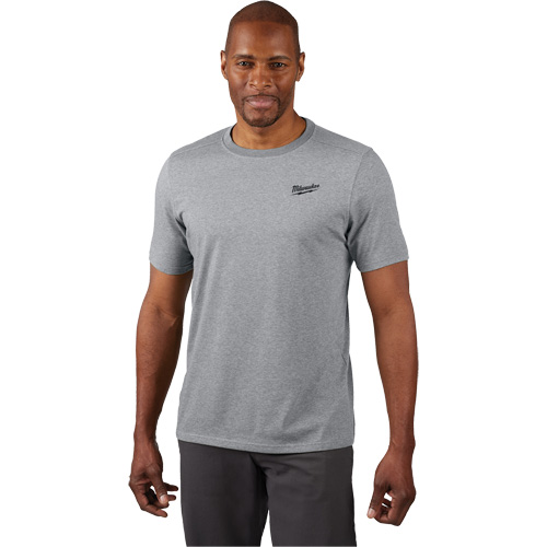 Hybrid Work Tee Shirt, Men's, Small, Grey Distribution Élite MP
