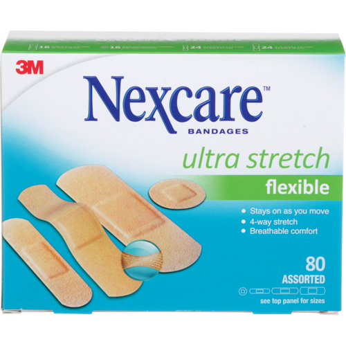 Nexcare Ultra Stretch Bandages, Assorted, Plastic, Non-Sterile Distribution Élite MP