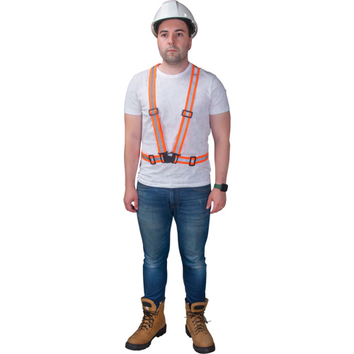 Harnais pour la circulation, Orange haute visibilit&eacute;, Couleur r&eacute;fl&eacute;chissante Argent, Grand Distribution Élite MP