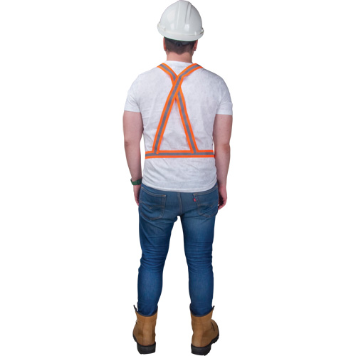 Harnais pour la circulation, Orange haute visibilit&eacute;, Couleur r&eacute;fl&eacute;chissante Argent, Grand Distribution Élite MP