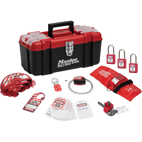 Trousse de cadenassage personnelle standard avec cadenas en thermoplastique Zenex, Ensemble Vanne, 13 composants compris Distribution Élite MP