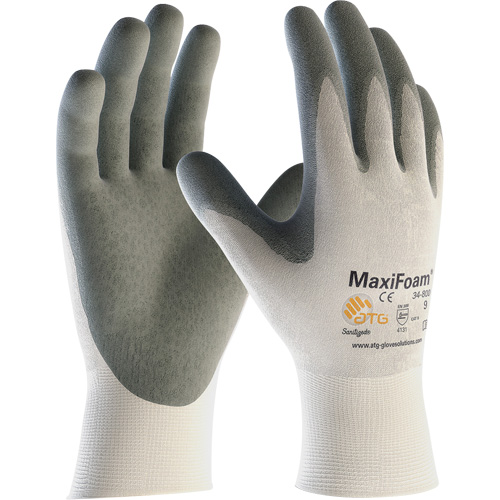 ATG MaxiFoam&reg; Premium Seamless Knit Gloves, Large, Nitrile Coating, 15 Gauge, Nylon Shell Distribution Élite MP