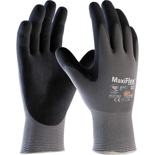 Gants compatibles avec les &eacute;crans tactiles ATG MaxiFlex Ultimate AD-APT, T-petit, R&ecirc;vetement Nitrile, Calibre 15, Enveloppe en Nylon/&eacute;lasthanne Distribution Élite MP