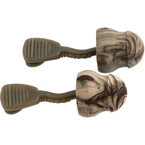 Bouchons d'oreilles en mousse camo sans roulement &agrave; tourner Glide, Vrac - Boîte Distribution Élite MP