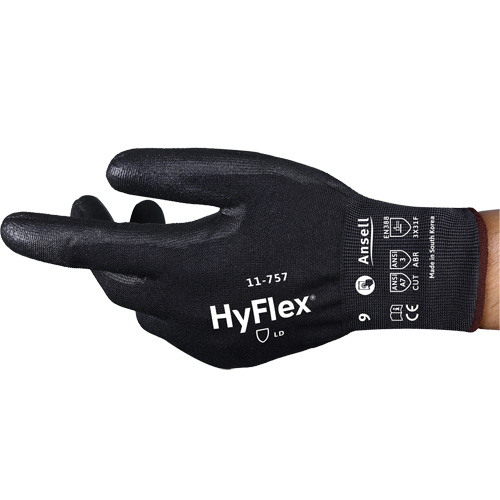 Gants r&eacute;sistant aux coupures Hyflex 11-757, Taille 8, Calibre 18, Rev&ecirc;tement Polyur&eacute;thane, Enveloppe en Intercept, ASTM ANSI niveau A7/EN 388 niveau F Distribution Élite MP