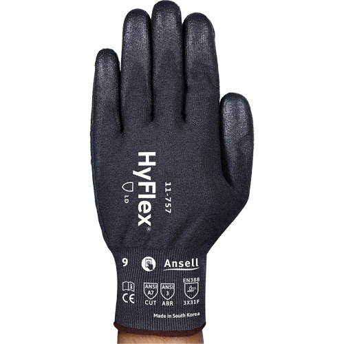 Gants r&eacute;sistant aux coupures Hyflex 11-757, Taille 8, Calibre 18, Rev&ecirc;tement Polyur&eacute;thane, Enveloppe en Intercept, ASTM ANSI niveau A7/EN 388 niveau F Distribution Élite MP