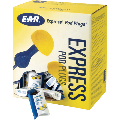 E-A-R Express Pod Plugs Earplugs, Uncorded, Bulk - Pillow Pack, 25 dB NRR, One-Size Distribution Élite MP