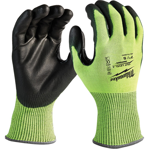 Gants haute visibilit&eacute; r&eacute;sistant aux coupures, Taille Petit, Calibre 13, Rev&ecirc;tement Nitrile/Polyur&eacute;thane, Enveloppe en Poly&eacute;thyl&egrave;ne, ANSI/ISEA 105 niveau 4 Distribution Élite MP