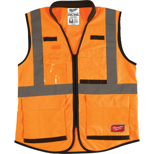 Veste de s&eacute;curit&eacute; haute performance, Orange haute visibilit&eacute;, 4T-Grand/5T-Grand Distribution Élite MP