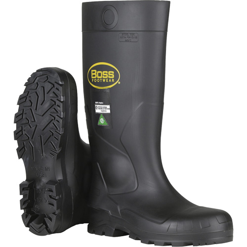 Dynamic Boss&reg; Full Safety Boot, PVC, Steel Toe, Size 6, Puncture Resistant Sole Distribution Élite MP