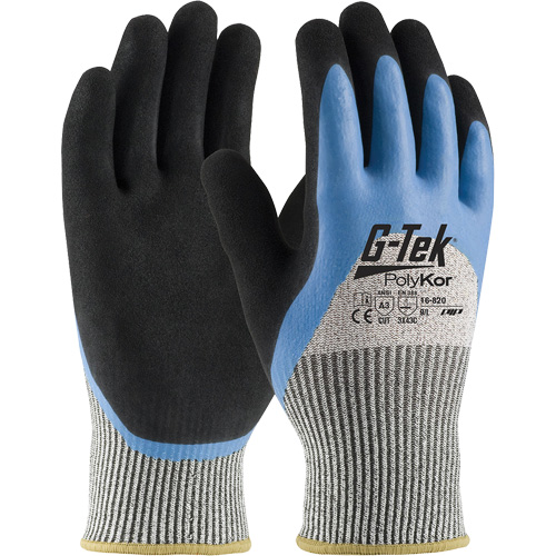 G-Tek&reg; PolyKor&reg; Insulated Cut-Resistant Glove, Size Small, 13 Gauge, Rubber Latex Coated, Engineered Yarn Shell, ANSI/ISEA 105 Level 3 Distribution Élite MP