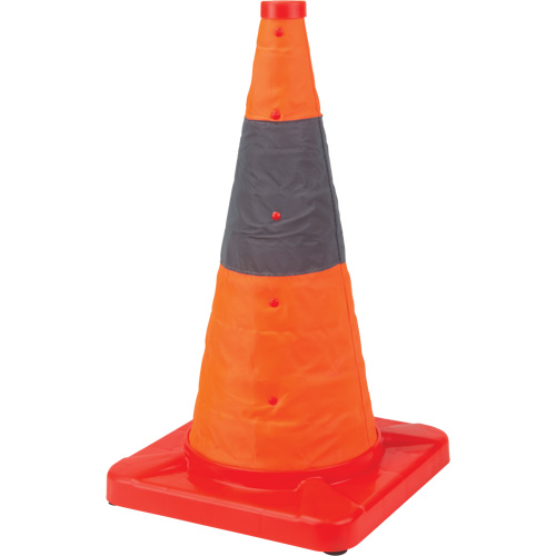 C&ocirc;ne de signalisation repliable, 18" h, Orange Distribution Élite MP