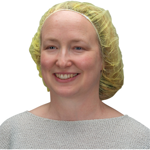 Bonnets bouffants, Polypropyl&egrave;ne, 21", Jaune Distribution Élite MP