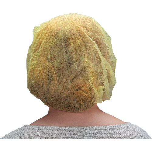 Bonnets bouffants, Polypropyl&egrave;ne, 21", Jaune Distribution Élite MP