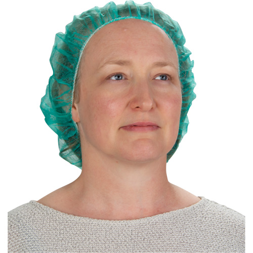 Bonnets bouffants, Polypropyl&egrave;ne, 21", Vert Distribution Élite MP