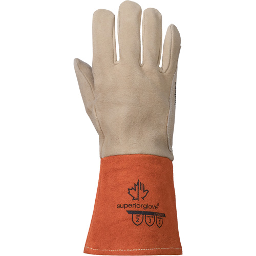 TIG Welding Gloves, Grain Deerskin, Size Medium Distribution Élite MP