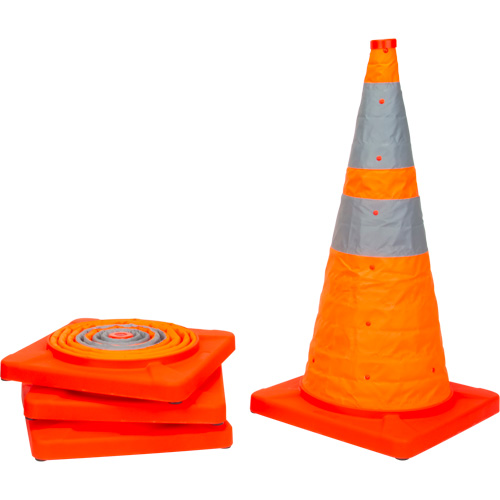 C&ocirc;ne de signalisation repliable, 28" h, Orange Distribution Élite MP