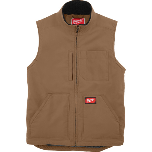 Heavy-Duty Sherpa-Lined Vest, Men's, Small, Brown Distribution Élite MP