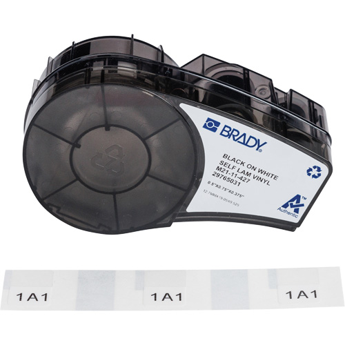 Self-Laminating Wrap Around Labels with Ribbon, Black Distribution Élite MP