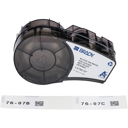 &eacute;tiquettes polyvalentes avec ruban pour environnements hostiles, Noir Distribution Élite MP