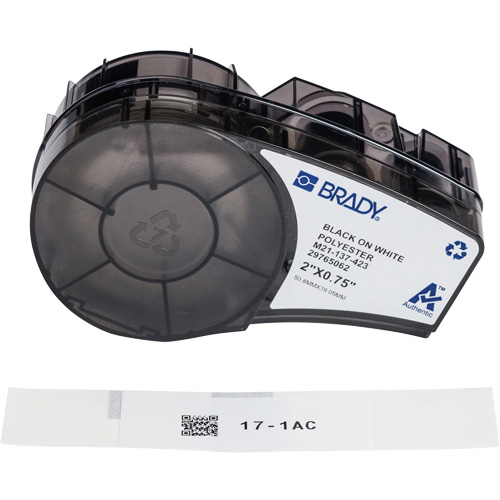&eacute;tiquettes polyvalentes avec ruban pour environnements hostiles, Noir Distribution Élite MP