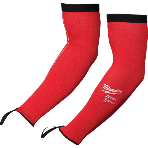 Protective Sleeves, Polyethylene, 16", ANSI/ISEA 105 Level 3/EN 388 Level 3/EN 388 Level C, Red Distribution Élite MP
