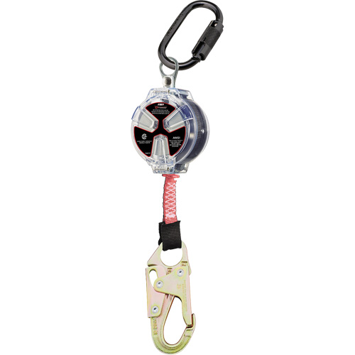 Cordage de s&eacute;curit&eacute; autor&eacute;tractable avec petit mousqueton Dynamic, 6', Polyester, Pivotant Distribution Élite MP