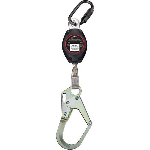 Cordage de s&eacute;curit&eacute; autor&eacute;tractable avec mousqueton moyen Dynamic, 7', Polyester, Pivotant Distribution Élite MP