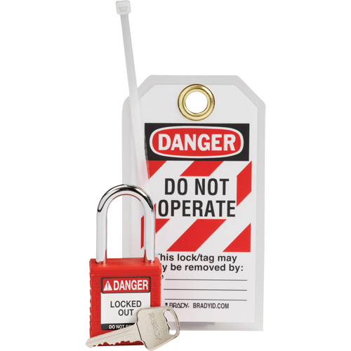 Nylon Safety Lockout Padlock & Tag Kit, 3 Components Distribution Élite MP