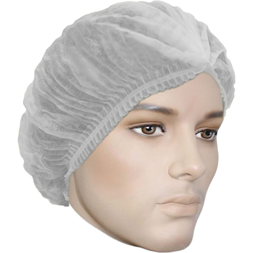 Bonnet bouffant pliss&eacute; Cova-Cap, Polypropyl&egrave;ne, 21", Blanc Distribution Élite MP