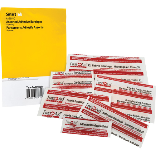 SmartCompliance&reg; Refill Adhesive Bandages, Assorted, Fabric/Plastic, Non-Sterile Distribution Élite MP