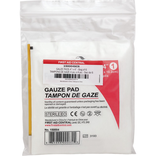 Recharge de gaze SmartCompliance, Tampon, 4" lo x 4" la, St&eacute;rile, Dispositif m&eacute;dical Classe 1 Distribution Élite MP