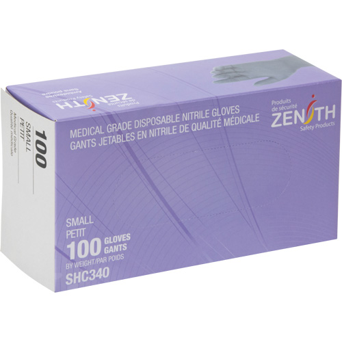 Medical Grade Disposable Gloves, Small, Nitrile, 6-mil, Powder-Free, Black, Class 2 Distribution Élite MP