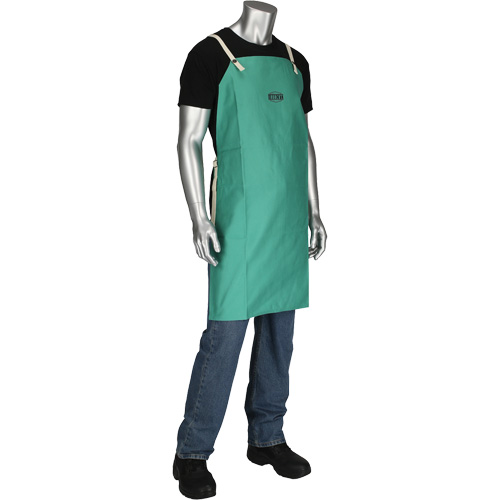 Tablier en satinette 100 % coton trait&eacute; FR Ironcat Dynamic, Salopette, Vert Distribution Élite MP
