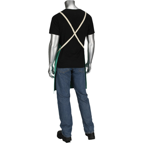 Tablier en satinette 100 % coton trait&eacute; FR Ironcat Dynamic, Salopette, Vert Distribution Élite MP