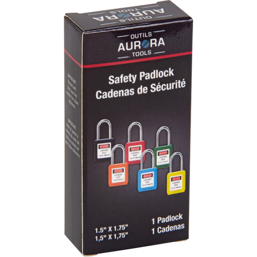 Verrou de s&eacute;curit&eacute;, Noir, Cl&eacute;s diff&eacute;rentes, Thermoplastique, Largeur de 1-1/2" Distribution Élite MP