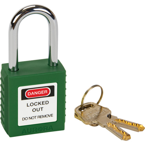 Safety Lock, Green, Keyed Different, Thermoplastic, 1-1/2" Width Distribution Élite MP