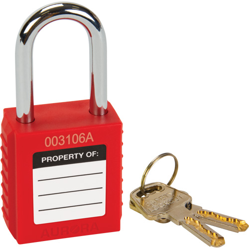 Safety Lock, Red, Keyed Different, Thermoplastic, 1-1/2" Width Distribution Élite MP