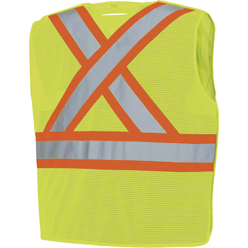 598P Tear-Away Mesh Safety Vest, High Visibility Lime-Yellow, Medium/Small, Polyester Distribution Élite MP