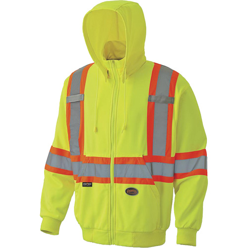 6941 Chandail capuche &agrave; fermeture &eacute;clair, T-petit, Jaune haute visibilit&eacute; Distribution Élite MP