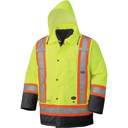 5021BB Waterproof 7-in-1 Parka, High Visibility Lime-Yellow, X-Small Distribution Élite MP