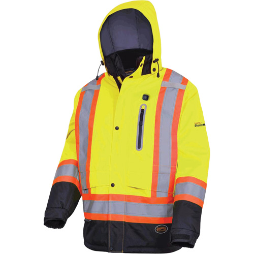 5408 Waterproof Heated Insulated Jacket, Men's, Small, High Visibility Lime-Yellow Distribution Élite MP