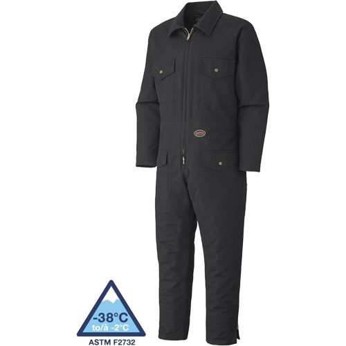 520A Quilted Duck Coveralls, Men's, Black, Size Small Distribution Élite MP