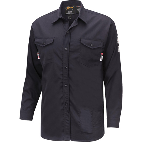 7742 FR-Tech&reg; Flame-Resistant Safety Shirt, Small, Navy Blue Distribution Élite MP