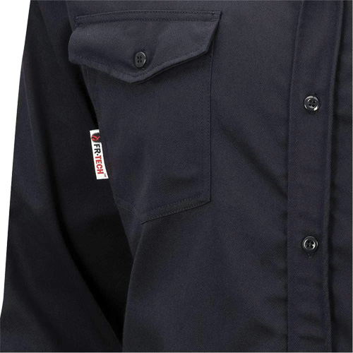 7742 FR-Tech&reg; Flame-Resistant Safety Shirt, Small, Navy Blue Distribution Élite MP