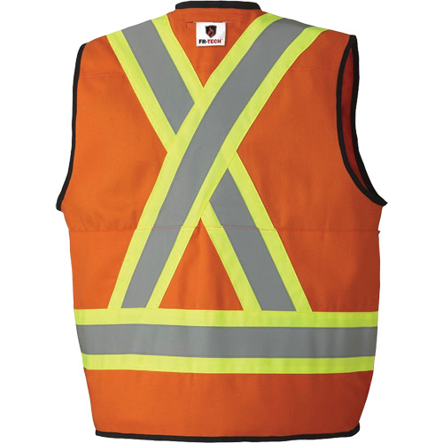 7732 Veste d'arpenteur ignifuge et r&eacute;sistant aux arcs &eacute;lectriques FR-Tech, Petit, Orange haute visibilit&eacute;, 9,7 cal/cm² Distribution Élite MP