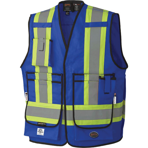7733 Veste d'arpenteur ignifuge et r&eacute;sistant aux arcs &eacute;lectriques FR-Tech, Petit, Bleu royal, 9,7 cal/cm² Distribution Élite MP