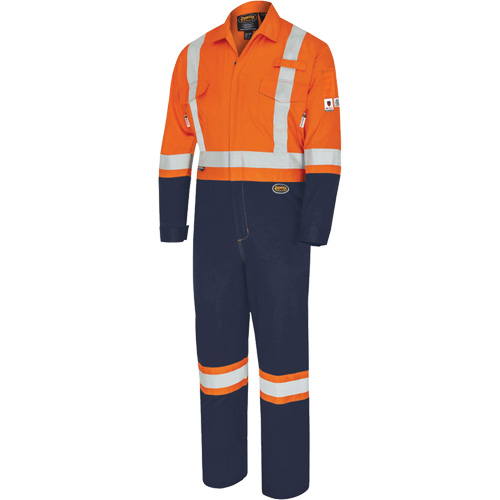 7702BB Combinaison de s&eacute;curit&eacute; FR-Tech 2 tons, Taille 36, Bleu marin/Orange, 10 cal/cm² Distribution Élite MP